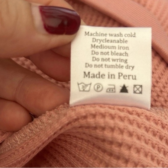 Dandy Del Mar Cannes Shirt Waffle Knit Pink Spanish Rose Short Sleeve XL - Picture 9 of 9